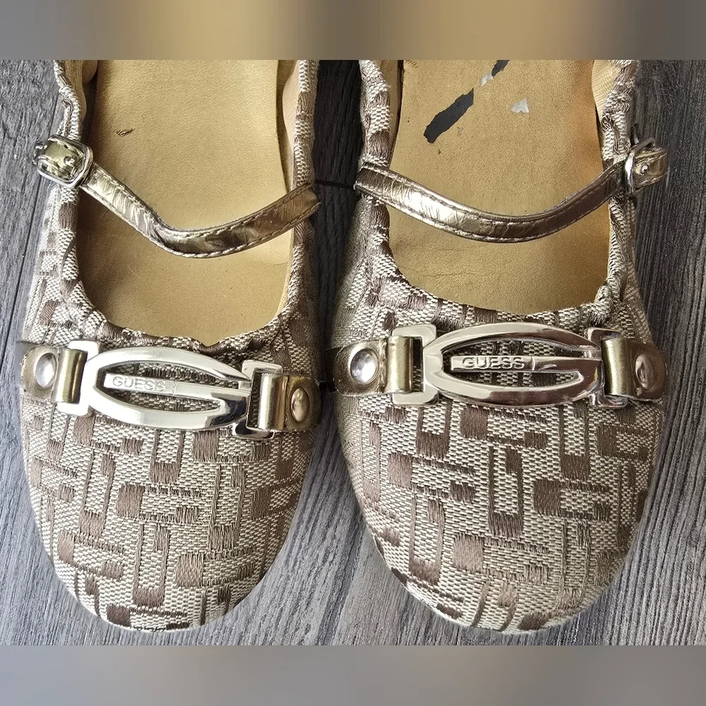 Guess Ballet Flats Gold Size 8